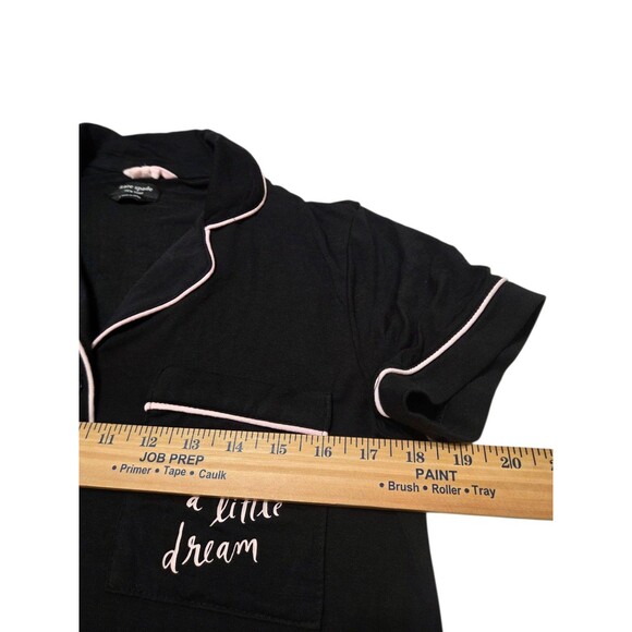 Kate Spade New York Dream A Little Dream Jersey Knit Shorty Pajamas Black F14.1 - Picture 9 of 10